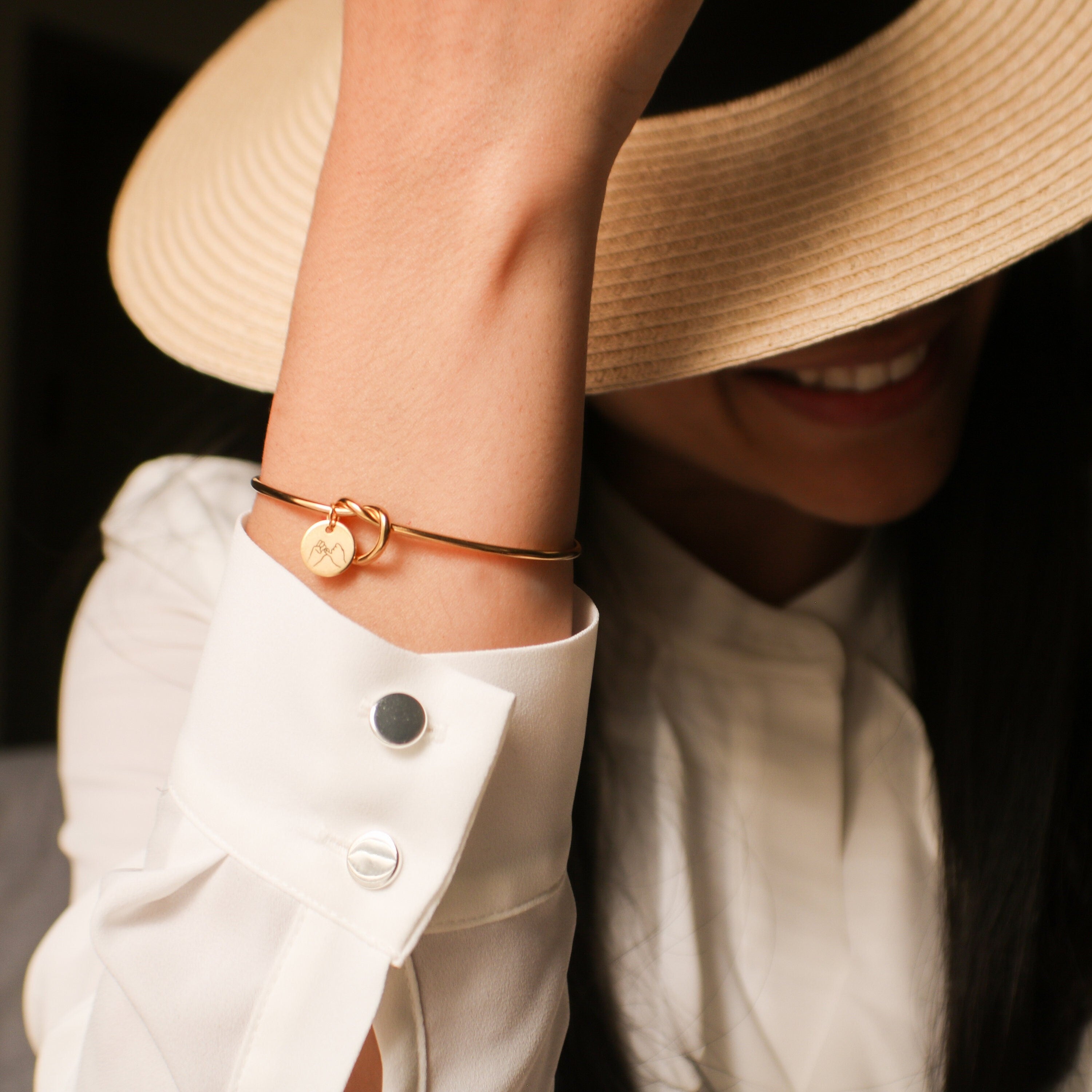 Love Knot Bracelet for Best friend Gift, Women Knot Bracelet, Friends matching bracelets, Pinky Promise, best friend gift, Charm Bracelet - Torianic Jewelry