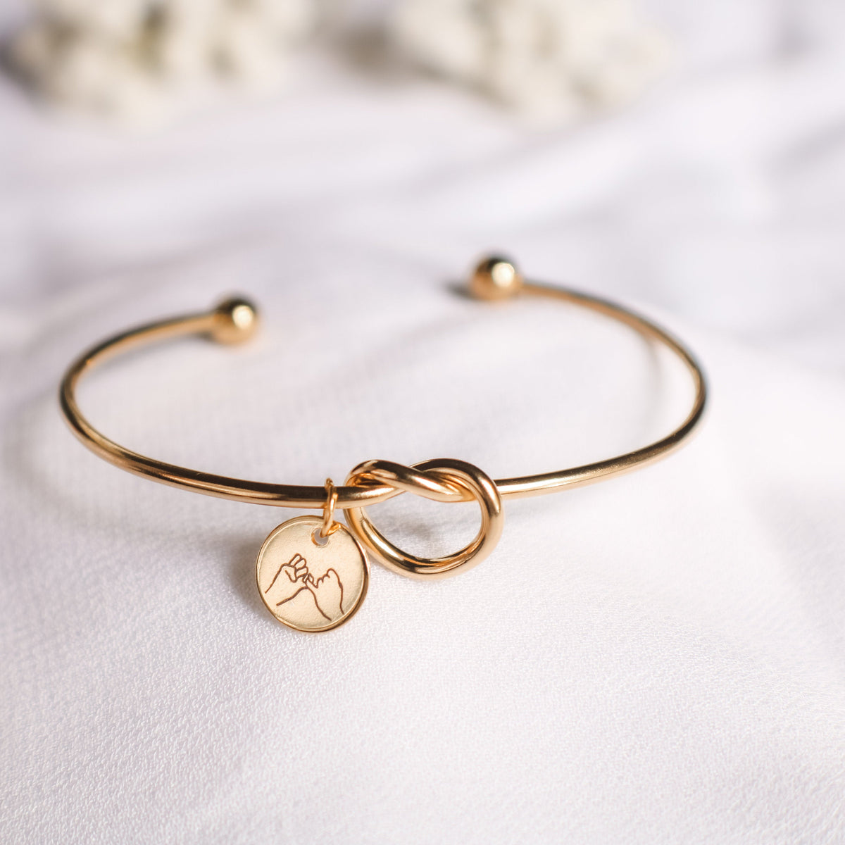 Love Knot Bracelet for Best friend Gift, Women Knot Bracelet, Friends matching bracelets, Pinky Promise, best friend gift, Charm Bracelet - Torianic Jewelry