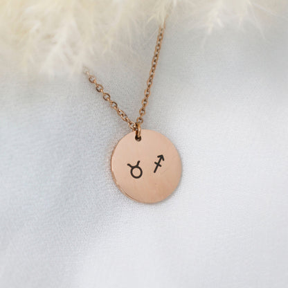 Personalized Mixed Zodiac Signs Necklace, Family Necklace, Horoscope Jewelry, Gift for mom, Birthday Present, gift for her - Torianic Jewelry