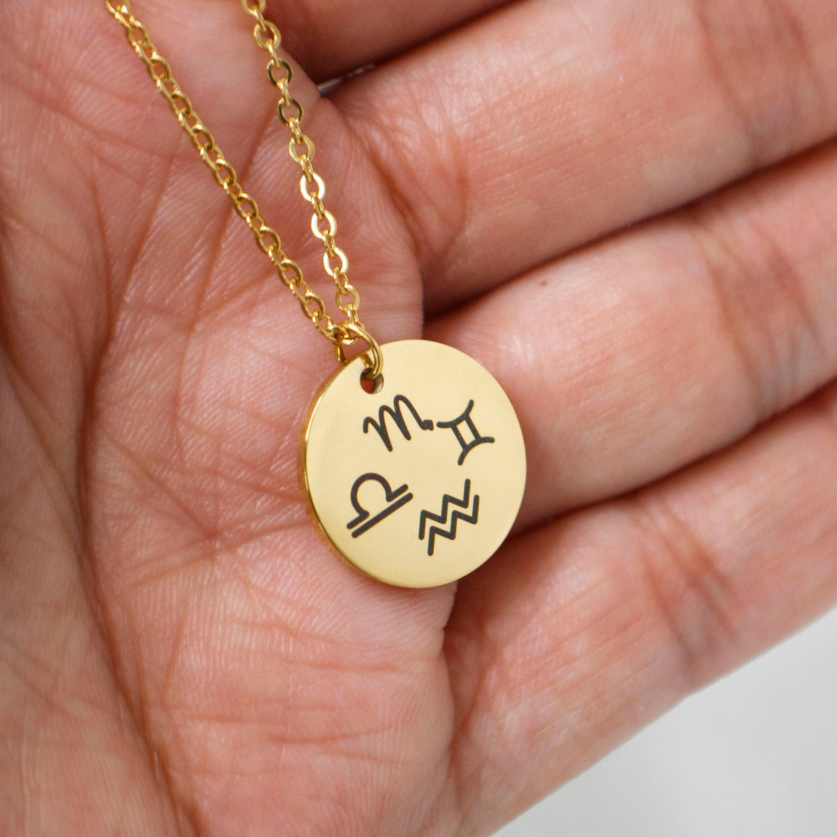 Personalized Mixed Zodiac Signs Necklace, Family Necklace, Horoscope Jewelry, Gift for mom, Birthday Present, gift for her - Torianic Jewelry